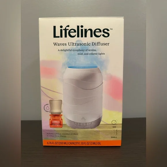 Lifelines Waves Ultrasonic Diffuser with Essential Oil EUC - Picture 1 of 10